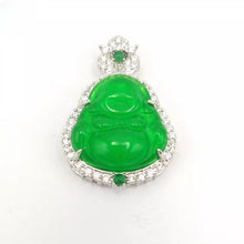 Load image into Gallery viewer, Nature Jade Budha Green Pendant Necklace Gift Jewelry charm Blessing Fortune new
