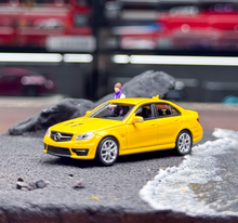 Load image into Gallery viewer, King 1:64 Yellow C63 AMG W204 Sedan Sports Model Diecast Metal Car New Collection
