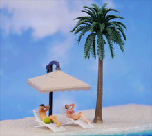 Load image into Gallery viewer, 1:64 Painted Figure Model Miniature Resin Diorama Beach Chair Bikini Seaside Toy Collection

