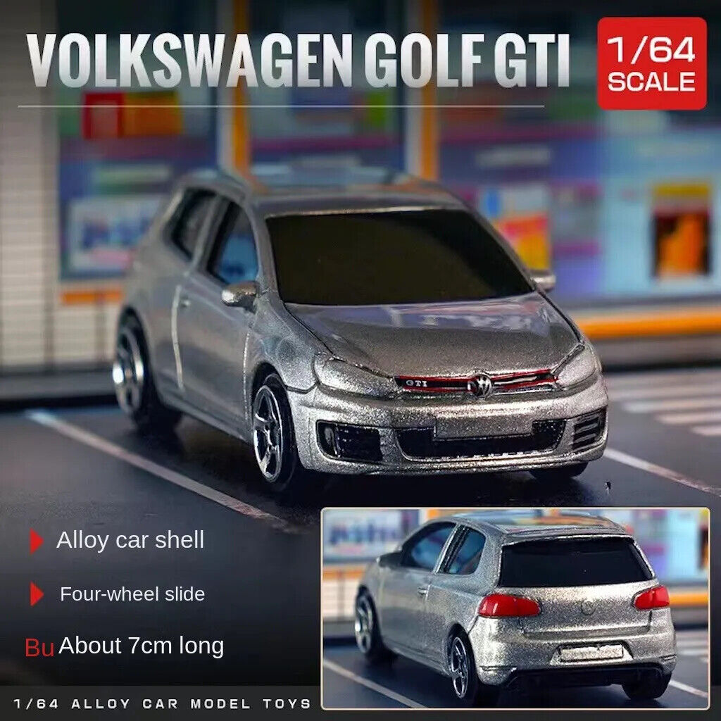 MKD 1:64 Silver Golf GTI Racing Sports Model Toy Diecast Metal Alloy Car