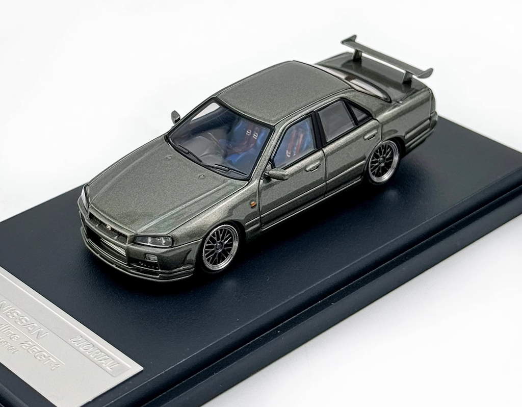 Mortal 1:64 Gray Skyline GTR ER34 25GT-t Sports Model Diecast Metal Car New Collection