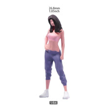 Load image into Gallery viewer, 1:64 Painted Figure Model Miniature Resin Diorama Sand Standing Posture Girl Toy
