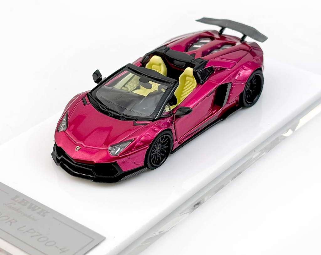 RM 1:64 Purple Aventador LP700-4 LBWK Sports Model Diecast Metal Car New Collection