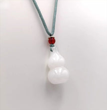 Load image into Gallery viewer, Nature Jade White Gourd Pendant Necklace Gift Jewelry charm Blessing Lucky New
