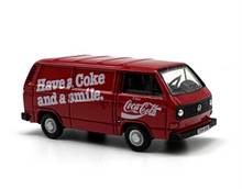 Load image into Gallery viewer, 1:76 Red VW T25 Mini Van Coke Delivery Model Diecast Metal Car BN
