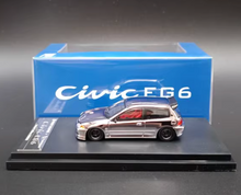 Load image into Gallery viewer, SW 1:64 JDM Silver EG6 Civic R Hatchback Sports Model Diecast Metal Car New
