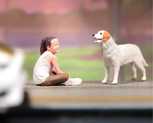 Load image into Gallery viewer, 1:64 Painted Figure Model Miniature Resin Diorama Sand Kid Girl Sitting Child
