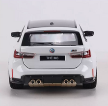 Load image into Gallery viewer, Bburago 1:24 White 2023 M3 Touring Sports Open Model Diecast Metal Car New Collection
