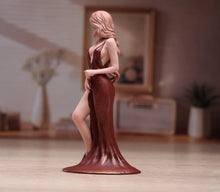 Load image into Gallery viewer, 1:24 Painted Figure Model Miniature Resin Diorama Red Dining Dress Beauty Woman
