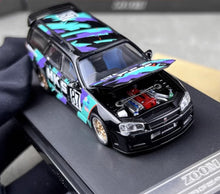 Load image into Gallery viewer, ZOOM 1:64 JDM Black GTR R34 Wagon Stagea Sports Model Diecast Metal Car New
