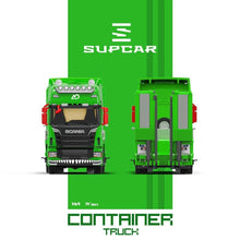 Load image into Gallery viewer, Supcar 1:64 Green S730 Flatbed Container Truck Model Diecast Metal Car New Collection
