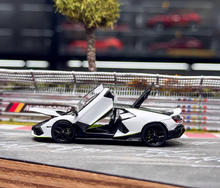Load image into Gallery viewer, HH 1:64 White Revuelto LB744 Racing Sports Model Diecast Metal Car New Collection
