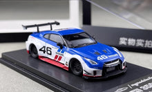 Load image into Gallery viewer, MC 1:64 Blue GTR R35 LBWK RR #46 Sports Model Diecast Metal Car New Collection
