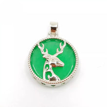Load image into Gallery viewer, Nature Jade Deer Reindeer Pendant Necklace Gift Jewelry charm Blessing Lucky b
