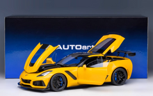 Load image into Gallery viewer, AUTOart 1:18 Yellow CORVETTE C7 ZR1 Racing Sports Model Diecast Metal Car

