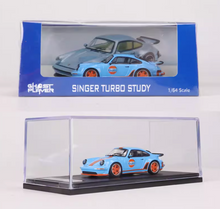 Load image into Gallery viewer, RM 1:64 Blue Gulf Singer Turbo Study 930 Classic Model Diecast Metal Car New
