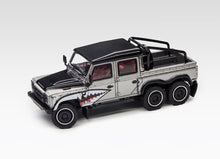 Load image into Gallery viewer, Shadow 1:64 Silver Shark Defender 6x6 Pickup Truck Model Diecast Metal Car New Collection
