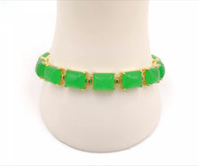 Load image into Gallery viewer, Nature Jade Beaded Bracelet Jewelry Blessing Lucky Fortune Gift For Her Green q

