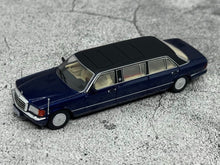 Load image into Gallery viewer, MZS 1:64 HEC Blue W126 1000Sel Luxury Limousine Model Diecast Metal Car New Collection
