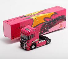 Load image into Gallery viewer, 1:64 Pink Scania S730 Enclosed Double Deck Truck Model Diecast Metal Car BN
