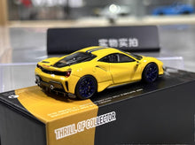 Load image into Gallery viewer, TOC 1:64 Yellow 488 Pista Coupe Sports Model Diecast Metal Car New Collection
