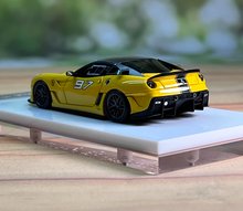 Load image into Gallery viewer, Car's Lounge 1:64 Yellow 599xx GTO FROGRAMME Sport Model Diecast Resin Car New
