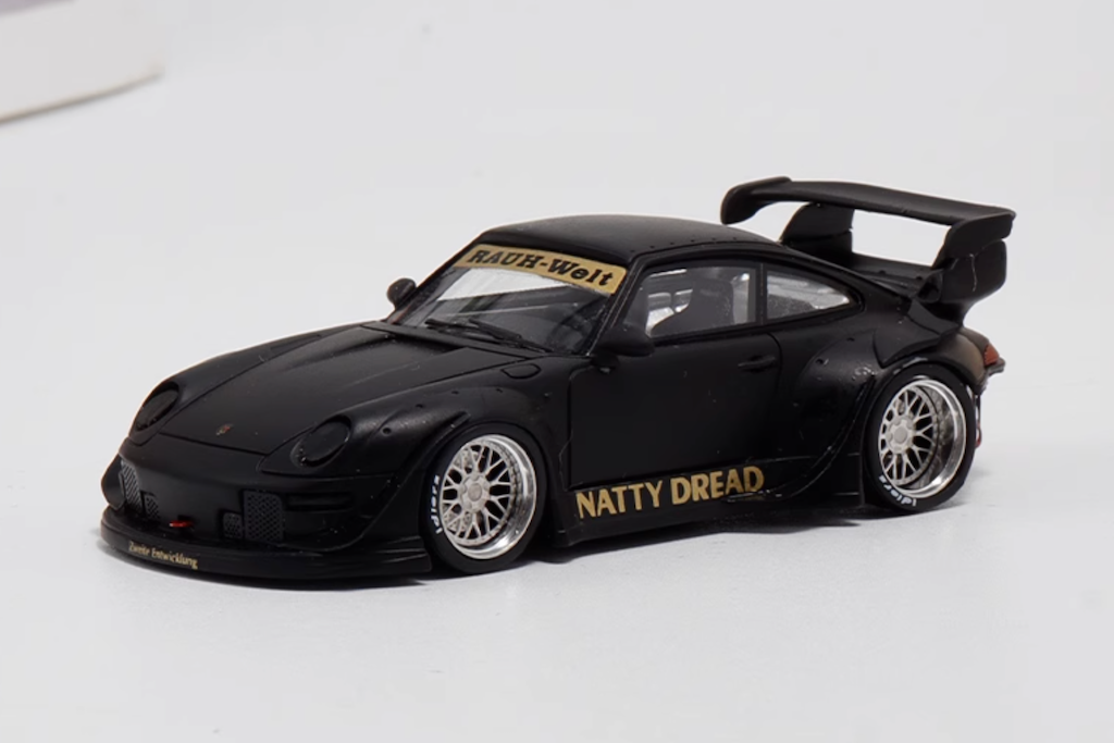 Scalemini 1:64 Black RWB 993 911 Racing Sports Model Diecast Resin Car New Collection