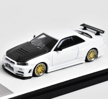 Load image into Gallery viewer, TM 1:64 JDM White Skyline GTR R34 Racing Sports Model Diecast Metal Car New

