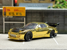 Load image into Gallery viewer, Master 1:64 JDM Gold RX7 FD Rocket Bunny Sports Model Diecast Metal Car New Collection
