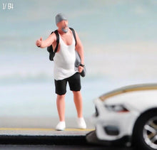 Load image into Gallery viewer, 1:64 Painted Figure Model Miniature Resin Diorama Sand Backpack Man Standing Toy New Collection
