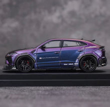 Load image into Gallery viewer, Flame 1:64 Purple Carbon URUS Widebody SUV Sports Model Diecast Metal Car New Collection
