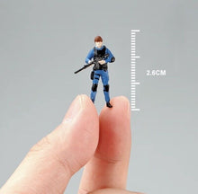 Load image into Gallery viewer, 1:64 Painted Figure Mini Model Toy Miniature Car Scenes Resin Police Man People
