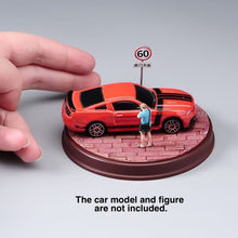 Load image into Gallery viewer, 1:64 Painted Car Model Base Miniature Diorama Sand Scenario Red brick Road Toy
