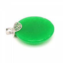Load image into Gallery viewer, Nature Jade Peace Round Pendant Necklace Gift Jewelry charm Blessing Lucky new b
