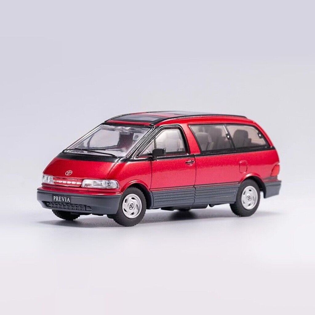 GCD 1:64 Red Previa Mini Van MPV Sports Model Diecast Metal Alloy Car