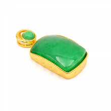 Load image into Gallery viewer, Nature Jade Peace Fortune Plaque Pendant Necklace Gift Jewelry charm Blessing
