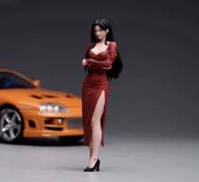 Load image into Gallery viewer, 1:24 Painted Figure Model Miniature Resin Diorama Sexy Red Dress Lady Woman Sand
