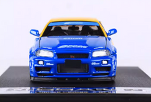 Load image into Gallery viewer, FS 1:64 Fast Speed Skyline GTR R34 Spoon Sports Model Diecast Metal Car New Collection
