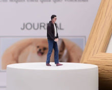 Load image into Gallery viewer, 1:64 Painted Figure Model Miniature Resin Diorama Sand Black Jacket Man Standing
