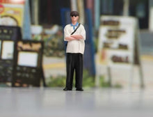 Load image into Gallery viewer, 1:64 Painted Figure Model Miniature Resin Diorama Sand Stand White Shirt Boy Man
