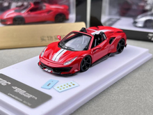 Load image into Gallery viewer, TPC 1:64 Red 488 Pista Convertible Racing Sports Model Diecast Metal Car New Collection
