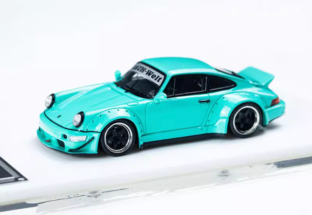XKE 1:64 Green RWB 964 911 Coupe Racing Sports Model Diecast Resin Car New Collection