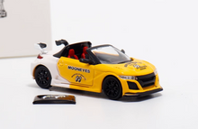 Load image into Gallery viewer, Mortal 1:64 Yellow S660 Mooneyes Convertible Sport Model Diecast Metal Car New Collection
