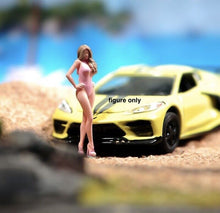 Load image into Gallery viewer, 1:64 Painted Unpainted Figure Model Miniature Resin Diorama Sand Pink Bikini Gal
