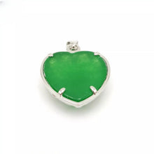 Load image into Gallery viewer, Nature Jade Heart Pendant Necklace Gift Jewelry charm Blessing Fortune Lucky d

