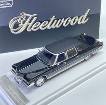 Load image into Gallery viewer, MK 1:64 HEC Black 1972 Fleetwood 75 Luxury Limousine Model Diecast Metal Car

