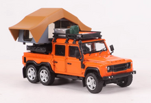 Load image into Gallery viewer, GCD 1:64 Orange ORV Defender 6x6 Camper Tent SUV Model Diecast Metal Car New
