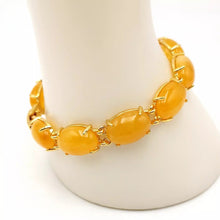 Load image into Gallery viewer, Nature Jade Beaded Bracelet Jewelry Blessing Lucky Fortune Gift For Her Yellow b
