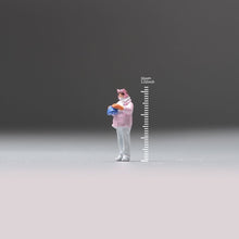 Load image into Gallery viewer, 1:64 Painted Figure Model Miniature Resin Diorama Sand Toy Pink Winter Wear Girl New
