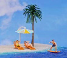 Load image into Gallery viewer, 1:64 Painted Figure Model Miniature Resin Diorama Beach Chair Bikini Seaside Toy Collection
